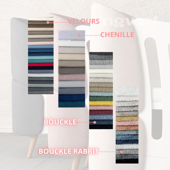 Mēbeļu komplekts: gulta Fly Light Pink + kumode Scandi White/Natural