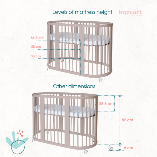 Ovāla bērnu gultiņa Transformers Ingvart Smart Bed (Grey) Ekspozicija