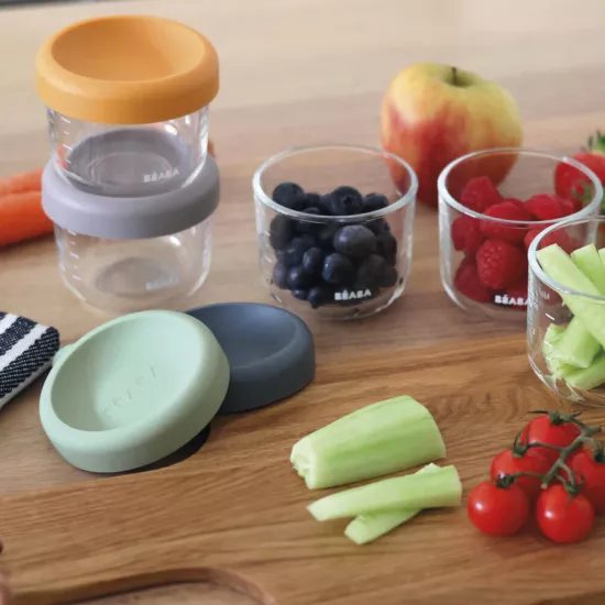 Béaba stikla trauciņi 150 ml (komplekts no 6) Sunrise Colormix