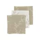 Meyco Baby muslīnu autiņu komplekts Branches Sand (3 gab., 30x30 cm)