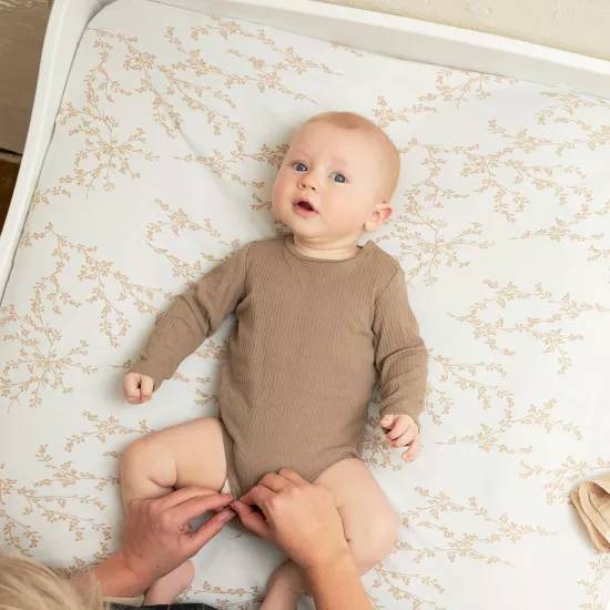 Meyco Baby muslīnu autiņu komplekts Branches Sand (3 gab., 30x30 cm)