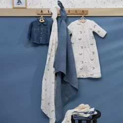 Набор муслиновых пелёнок Meyco Baby Moon Indigo (3 шт, 20x17 cm)