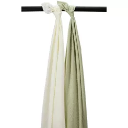 Набор муслиновых пелёнок Meyco Baby Natural/Soft Olive (2 шт, 120x120 cm)