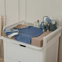 Набор муслиновых пелёнок Meyco Baby Natural/jeans blue/indigo (3 шт, 70x70 см)