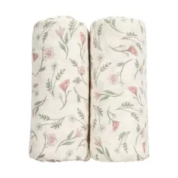 Набор муслиновых пелёнок Meyco Baby Flower Multicolour (2 шт, 120x120 cm)