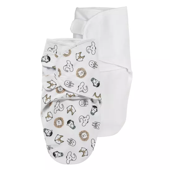 Meyco Baby Animal Multicolour Autiņš ietīšanai 2gab 0-3m