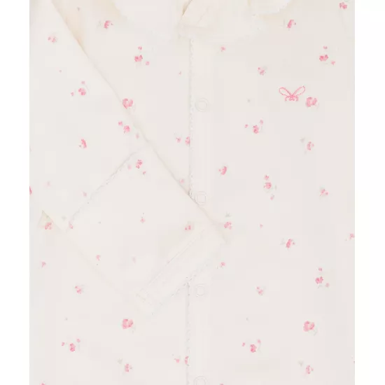 Rāpulis Livly Rose Garden Ruffled Collar Footie Ivory