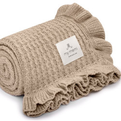 Bambusa sega ar volānu 85x105 Beige