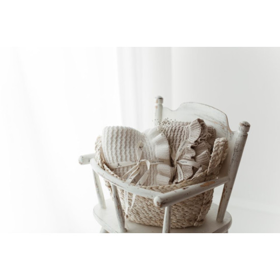 Bambusa sega ar volānu 85x105 Beige