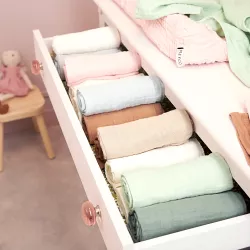 Meyco Baby muslīnu autiņu komplekts Offwhite/Sand/Toffee (3 gab., 70x70 cm)