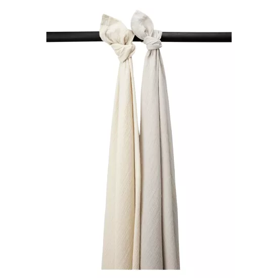 Meyco Baby muslīnu autiņu komplekts Soft Sand/Greige (2 gab., 120x120 cm)