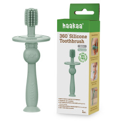 360° Silicone Toothbrush Pea Green