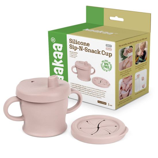 Haakaa Silikona Krūze Dzeršanai un Uzkodām Blush