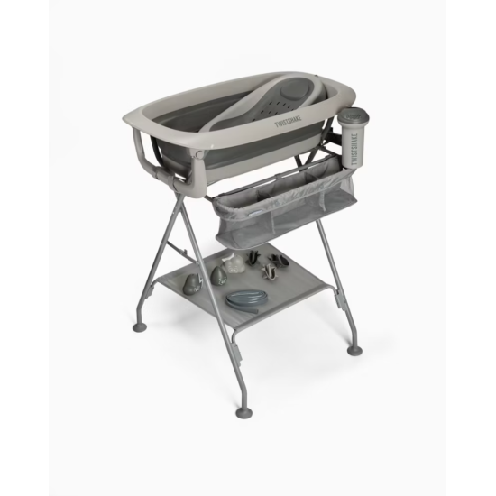 Vanniņa Ar Statīvu Twistshake Luxury Bath Kit Faded Grey