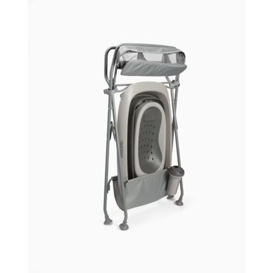 Vanniņa Ar Statīvu Twistshake Luxury Bath Kit Faded Grey