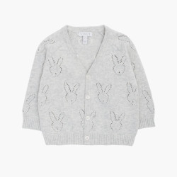 Livly Bunny Knitted Cardigan Grey