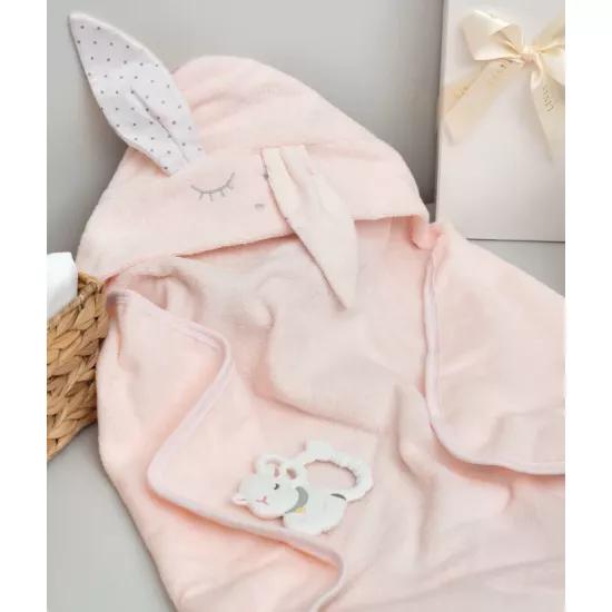 Livly dvielis Bunny Towel baby Baby Pink