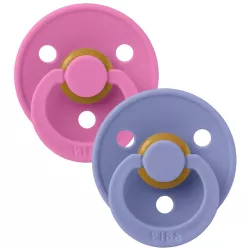 Комплект сосок BIBS Colour Round  Bubblegum/Peri - 0-6/6-18 m