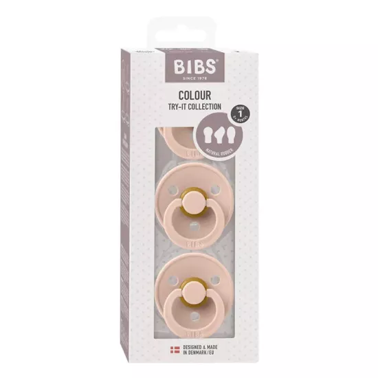 BIBS Knupīšu Izmēģinājuma Komplekts Colour Try-it Collection 3-pack- Blush