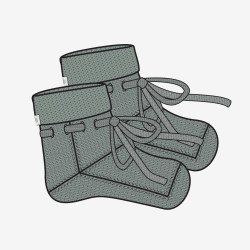 Adītas zīdaiņu čībiņas Noppies Nelson Iceberg Green One Size (24N5013)