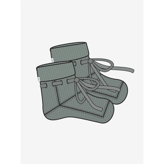 Adītas zīdaiņu čībiņas Noppies Nelson Iceberg Green One Size (24N5013)