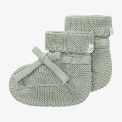 Вязаные пинетки Noppies Nelson Iceberg Green One Size
