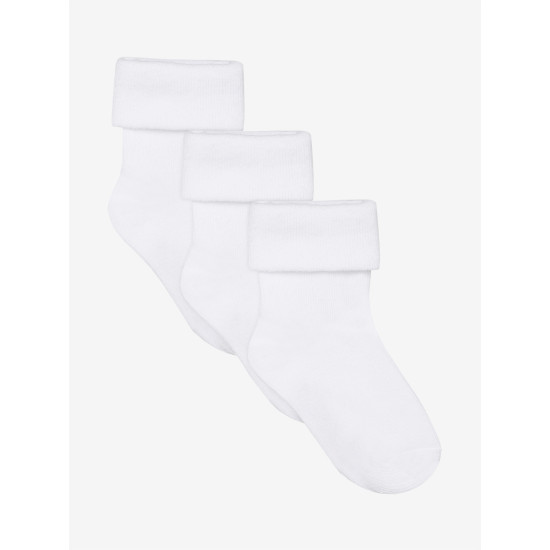 Noppies unisex zeķes, 3 pāru komplekts (White)