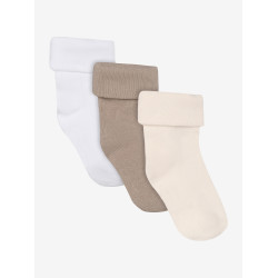 Noppies unisex zeķes, 3 pāru komplekts (Oatmeal)