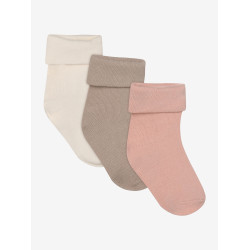 Noppies unisex zeķes, 3 pāru komplekts (Rose Smoke)