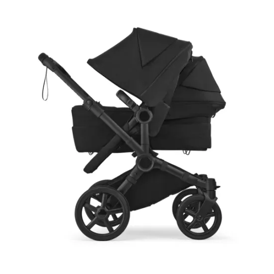 Bugaboo Donkey 6 Duo, tekstīls black, kapuce black