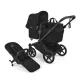 Bugaboo Donkey 6 Duo, tekstīls black, kapuce black