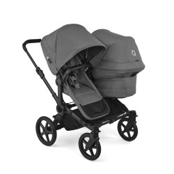Bugaboo Donkey 6 Duo, tekstīls Moon Grey, kapuce Moon Grey