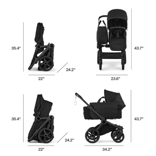 Bugaboo Donkey 6 Duo, tekstīls Fern Green, kapuce Fern Green