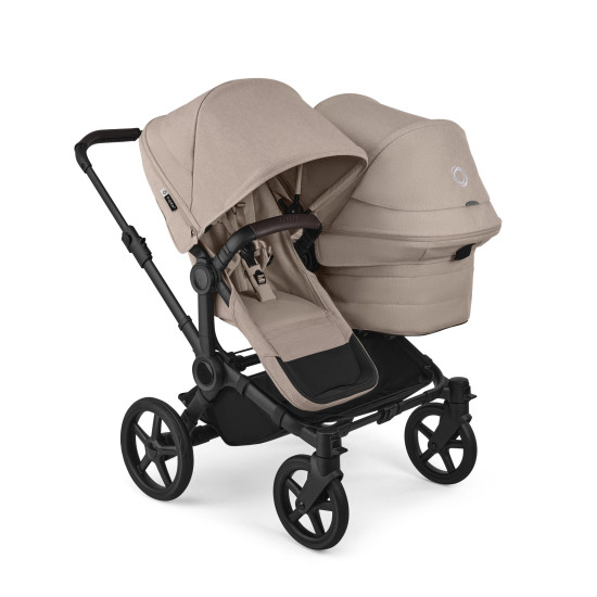 Bugaboo Donkey 6 Duo, tekstīls Desert Taupe Melange, kapuce Desert Taupe Melange