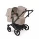 Bugaboo Donkey 6 Duo, tekstīls Desert Taupe Melange, kapuce Desert Taupe Melange