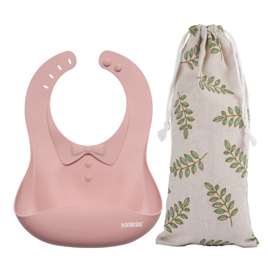 Haakaa Silikona Bērnu Priekšautiņš - Blush