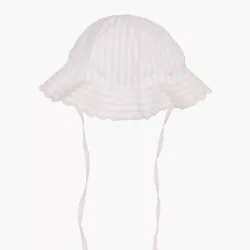 Livly Stripes Picot Sun Hat Baby Pink