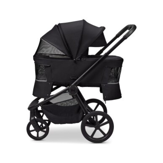 Moon Resea Fold 2-in-1 bērnu rati ar kulbu un sporta daļu Onyx
