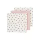 Meyco Baby muslīnu autiņu komplekts Mini Panther Soft Pink (3 gab., 30x30 cm)