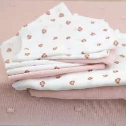 Набор муслиновых пелёнок Meyco Baby Mini Panther Soft Pink (3 шт, 30x30 см)