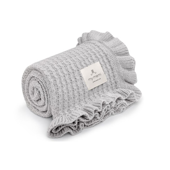 Bambusa sega ar volānu 85x105 Light Grey