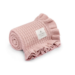 Bambusa sega ar volānu 85x105 Powder Pink