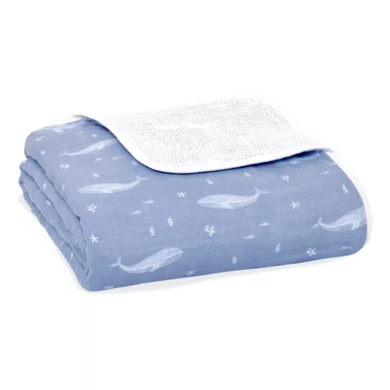 Sega muslīna 120x120 cm, oceanic-deep sea organic dream blanket