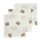 Meyco Baby muslīnu autiņu komplekts Bear Multicolor (3 gab., 30x30 cm)