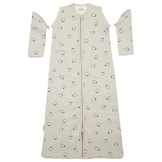 Guļammaiss ar noņemamām piedurknēm no interlock trikotāžas — Penguin Soft sand