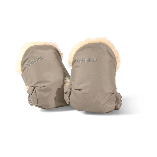 Roku mufe ratiem Fellhof UNI Lambskin Hand Muff for Prams Beige