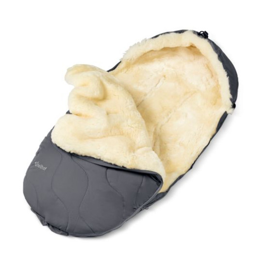 Aitas vilnas guļammaiss ratiem Fellhof Winterberg Lambskin Footmuff Dark Grey