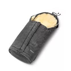 Fellhof baby carriage fur bag Hochsölden Lambskin Footmuff Graphite-Melange