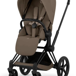 Cybex Priam Comfort v5 + carry cot Coconut Brown, Matt Black frame