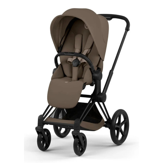 Cybex Priam Comfort v5 + carry cot Coconut Brown, Matt Black frame